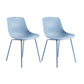 Contemporary Design Plastic Dining Armless Chair Solid Back Chair for Home Blue Set of 2 Clearhalo ' kitchen&dining_furn' 'Dining Chairs' 'Dining Tables & Seating' 'dining_chair' 'Furniture' 'furniture_dining_chair' 'Kitchen & Dining Furniture' 'kitchen' 4467975