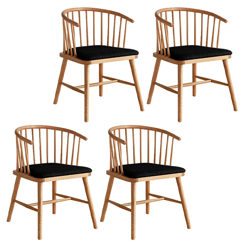 Contemporary Style Dining Wooden Chair Kitchen Dining Armless Side Chairs Black 4 Piece Set Clearhalo ' kitchen&dining_furn' 'Dining Chairs' 'Dining Tables & Seating' 'dining_chair' 'furn' 'furn_dining_chair' 'Furniture' 'furniture_dining_chair' 'Kitchen & Dining Furniture' 'kitchen' 4467982