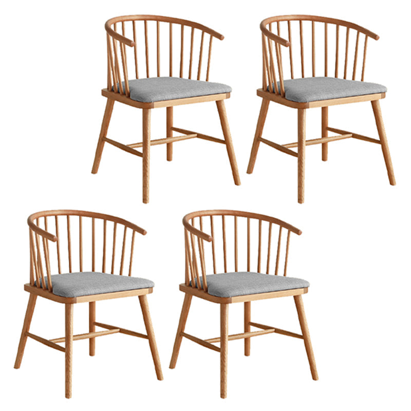 Contemporary Style Dining Wooden Chair Kitchen Dining Armless Side Chairs Grey 4 Piece Set Clearhalo ' kitchen&dining_furn' 'Dining Chairs' 'Dining Tables & Seating' 'dining_chair' 'furn' 'furn_dining_chair' 'Furniture' 'furniture_dining_chair' 'Kitchen & Dining Furniture' 'kitchen' 4467988