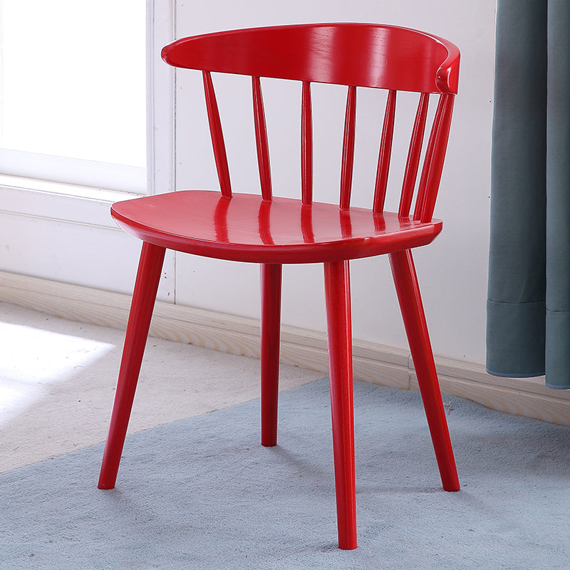 Contemporary Style Dining Wooden Chair Kitchen Wingback Armless Chairs Red 1 Piece Clearhalo ' kitchen&dining_furn' 'Dining Chairs' 'Dining Tables & Seating' 'dining_chair' 'furn' 'furn_dining_chair' 'Furniture' 'furniture_dining_chair' 'Kitchen & Dining Furniture' 'kitchen' 4468001