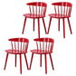 Contemporary Style Dining Wooden Chair Kitchen Wingback Armless Chairs Red 4 Piece Set Clearhalo ' kitchen&dining_furn' 'Dining Chairs' 'Dining Tables & Seating' 'dining_chair' 'furn' 'furn_dining_chair' 'Furniture' 'furniture_dining_chair' 'Kitchen & Dining Furniture' 'kitchen' 4468005