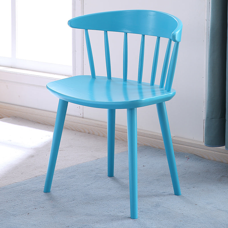 Contemporary Style Dining Wooden Chair Kitchen Wingback Armless Chairs Blue 1 Piece Clearhalo ' kitchen&dining_furn' 'Dining Chairs' 'Dining Tables & Seating' 'dining_chair' 'furn' 'furn_dining_chair' 'Furniture' 'furniture_dining_chair' 'Kitchen & Dining Furniture' 'kitchen' 4468008