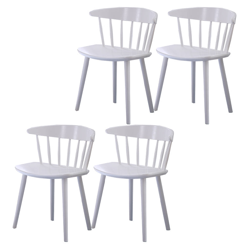 Contemporary Style Dining Wooden Chair Kitchen Wingback Armless Chairs White 4 Piece Set Clearhalo ' kitchen&dining_furn' 'Dining Chairs' 'Dining Tables & Seating' 'dining_chair' 'furn' 'furn_dining_chair' 'Furniture' 'furniture_dining_chair' 'Kitchen & Dining Furniture' 'kitchen' 4468018