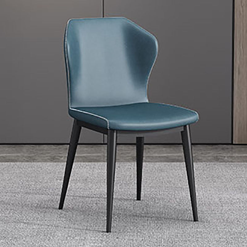 Modern Restaurant Wingback Side Chair Leather Matte Finish Dining Chair Clearhalo ' kitchen&dining_furn' 'Dining Chairs' 'Dining Tables & Seating' 'dining_chair' 'furn' 'furn_dining_chair' 'Furniture' 'furniture_dining_chair' 'Kitchen & Dining Furniture' 'kitchen' 4468027