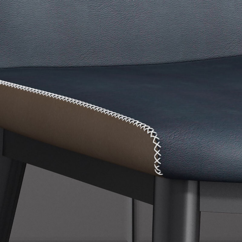 Modern Restaurant Wingback Side Chair Leather Matte Finish Dining Chair Clearhalo ' kitchen&dining_furn' 'Dining Chairs' 'Dining Tables & Seating' 'dining_chair' 'furn' 'furn_dining_chair' 'Furniture' 'furniture_dining_chair' 'Kitchen & Dining Furniture' 'kitchen' 4468033