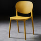 Contemporary Dining and Accent Chair Matte Finish Plastic Open Back Armless Chair Yellow 1 Piece Clearhalo ' kitchen&dining_furn' 'Dining Chairs' 'Dining Tables & Seating' 'dining_chair' 'Furniture' 'furniture_dining_chair' 'Kitchen & Dining Furniture' 'kitchen' 4468042