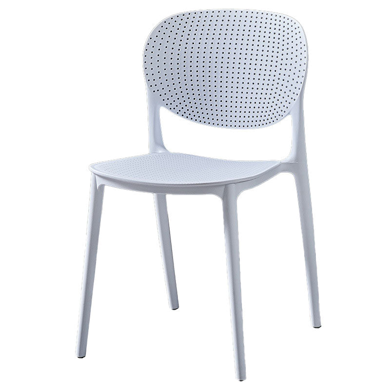 Contemporary Dining and Accent Chair Matte Finish Plastic Open Back Armless Chair Clearhalo ' kitchen&dining_furn' 'Dining Chairs' 'Dining Tables & Seating' 'dining_chair' 'Furniture' 'furniture_dining_chair' 'Kitchen & Dining Furniture' 'kitchen' 4468044