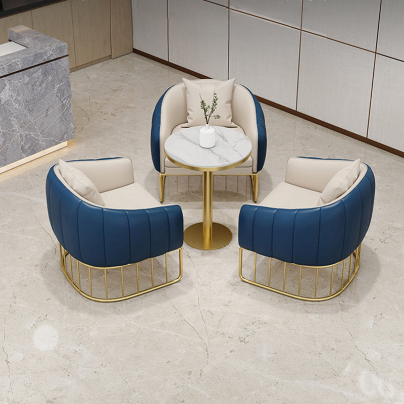 Glam Metal Dining Armless Chair PU Leather Dining Chairs for Home Use Clearhalo ' kitchen&dining_furn' 'Dining Chairs' 'Dining Tables & Seating' 'dining_chair' 'furn' 'furn_dining_chair' 'Furniture' 'furniture_dining_chair' 'Kitchen & Dining Furniture' 'kitchen' 4468061