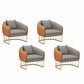 Glam Metal Dining Armless Chair PU Leather Dining Chairs for Home Use Orange-Gray 4 Piece Set Clearhalo ' kitchen&dining_furn' 'Dining Chairs' 'Dining Tables & Seating' 'dining_chair' 'furn' 'furn_dining_chair' 'Furniture' 'furniture_dining_chair' 'Kitchen & Dining Furniture' 'kitchen' 4468064