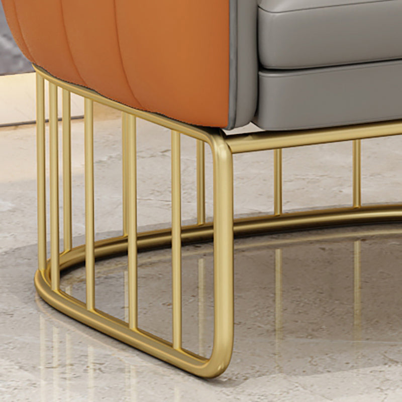 Glam Metal Dining Armless Chair PU Leather Dining Chairs for Home Use Clearhalo ' kitchen&dining_furn' 'Dining Chairs' 'Dining Tables & Seating' 'dining_chair' 'furn' 'furn_dining_chair' 'Furniture' 'furniture_dining_chair' 'Kitchen & Dining Furniture' 'kitchen' 4468069