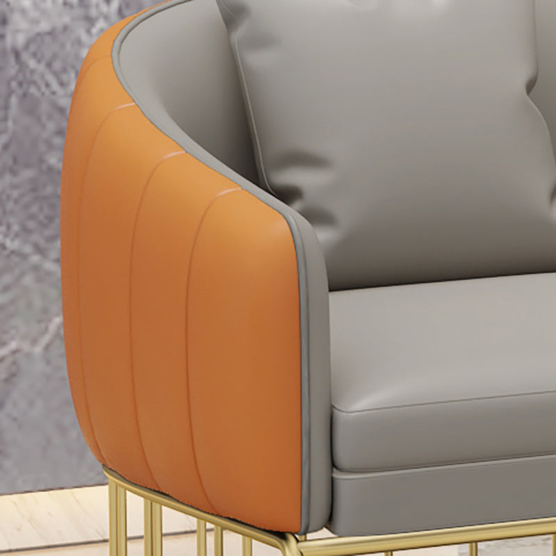 Glam Metal Dining Armless Chair PU Leather Dining Chairs for Home Use Clearhalo ' kitchen&dining_furn' 'Dining Chairs' 'Dining Tables & Seating' 'dining_chair' 'furn' 'furn_dining_chair' 'Furniture' 'furniture_dining_chair' 'Kitchen & Dining Furniture' 'kitchen' 4468071