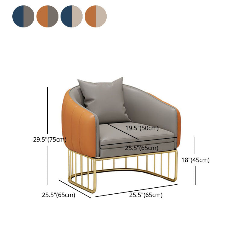 Glam Metal Dining Armless Chair PU Leather Dining Chairs for Home Use Clearhalo ' kitchen&dining_furn' 'Dining Chairs' 'Dining Tables & Seating' 'dining_chair' 'furn' 'furn_dining_chair' 'Furniture' 'furniture_dining_chair' 'Kitchen & Dining Furniture' 'kitchen' 4468079