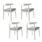 Contemporary Style Dining Wooden Chairs Kitchen Open Back Arm Dining Chairs White-Gray 4 Piece Set Clearhalo ' kitchen&dining_furn' 'Dining Chairs' 'Dining Tables & Seating' 'dining_chair' 'furn' 'furn_dining_chair' 'Furniture' 'furniture_dining_chair' 'Kitchen & Dining Furniture' 'kitchen' 4468082