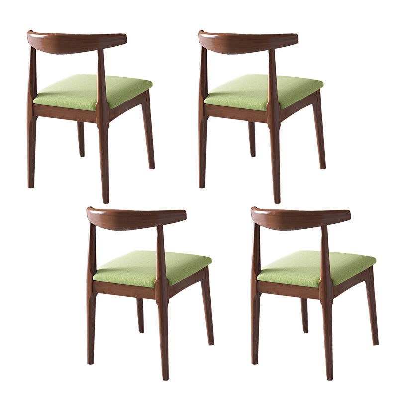 Contemporary Style Dining Wooden Chairs Kitchen Open Back Arm Dining Chairs Dark Green 4 Piece Set Clearhalo ' kitchen&dining_furn' 'Dining Chairs' 'Dining Tables & Seating' 'dining_chair' 'furn' 'furn_dining_chair' 'Furniture' 'furniture_dining_chair' 'Kitchen & Dining Furniture' 'kitchen' 4468084