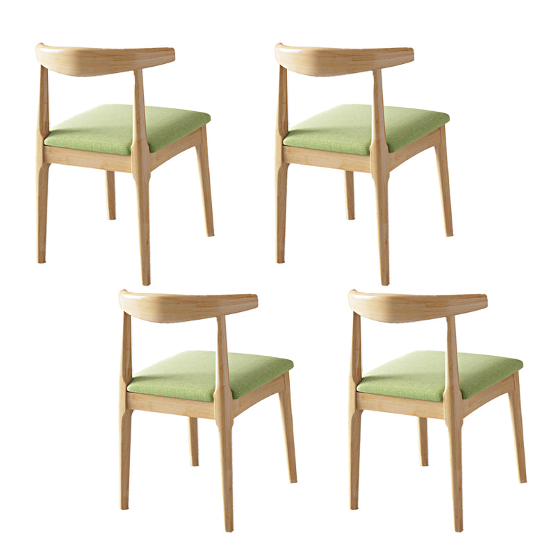 Contemporary Style Dining Wooden Chairs Kitchen Open Back Arm Dining Chairs Light Green 4 Piece Set Clearhalo ' kitchen&dining_furn' 'Dining Chairs' 'Dining Tables & Seating' 'dining_chair' 'furn' 'furn_dining_chair' 'Furniture' 'furniture_dining_chair' 'Kitchen & Dining Furniture' 'kitchen' 4468086