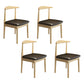 Contemporary Style Dining Wooden Chairs Kitchen Open Back Arm Dining Chairs Natural Wood Black 4 Piece Set Clearhalo ' kitchen&dining_furn' 'Dining Chairs' 'Dining Tables & Seating' 'dining_chair' 'furn' 'furn_dining_chair' 'Furniture' 'furniture_dining_chair' 'Kitchen & Dining Furniture' 'kitchen' 4468088