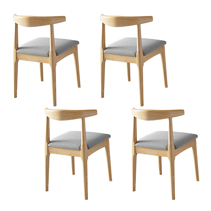 Contemporary Style Dining Wooden Chairs Kitchen Open Back Arm Dining Chairs Natural 4 Piece Set Clearhalo ' kitchen&dining_furn' 'Dining Chairs' 'Dining Tables & Seating' 'dining_chair' 'furn' 'furn_dining_chair' 'Furniture' 'furniture_dining_chair' 'Kitchen & Dining Furniture' 'kitchen' 4468100
