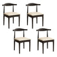 Contemporary Style Dining Wooden Chairs Kitchen Open Back Arm Dining Chairs Textured Black 4 Piece Set Clearhalo ' kitchen&dining_furn' 'Dining Chairs' 'Dining Tables & Seating' 'dining_chair' 'furn' 'furn_dining_chair' 'Furniture' 'furniture_dining_chair' 'Kitchen & Dining Furniture' 'kitchen' 4468103