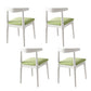 Contemporary Style Dining Wooden Chairs Kitchen Open Back Arm Dining Chairs White-Green 4 Piece Set Clearhalo ' kitchen&dining_furn' 'Dining Chairs' 'Dining Tables & Seating' 'dining_chair' 'furn' 'furn_dining_chair' 'Furniture' 'furniture_dining_chair' 'Kitchen & Dining Furniture' 'kitchen' 4468105