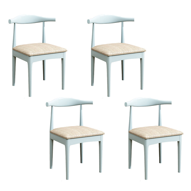 Contemporary Style Dining Wooden Chairs Kitchen Open Back Arm Dining Chairs Sky Blue 4 Piece Set Clearhalo ' kitchen&dining_furn' 'Dining Chairs' 'Dining Tables & Seating' 'dining_chair' 'furn' 'furn_dining_chair' 'Furniture' 'furniture_dining_chair' 'Kitchen & Dining Furniture' 'kitchen' 4468108