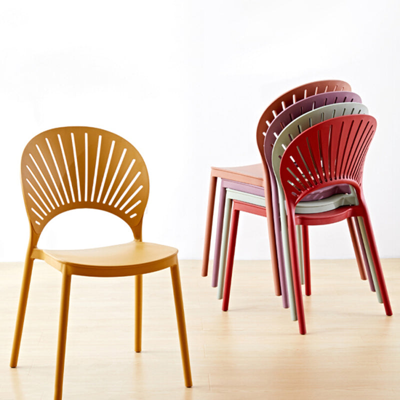 Contemporary Style Dining Plastic Chair Kitchen Open Back Dining Armless Chairs Clearhalo ' kitchen&dining_furn' 'Dining Chairs' 'Dining Tables & Seating' 'dining_chair' 'furn' 'furn_dining_chair' 'Furniture' 'furniture_dining_chair' 'Kitchen & Dining Furniture' 'kitchen' 4468112