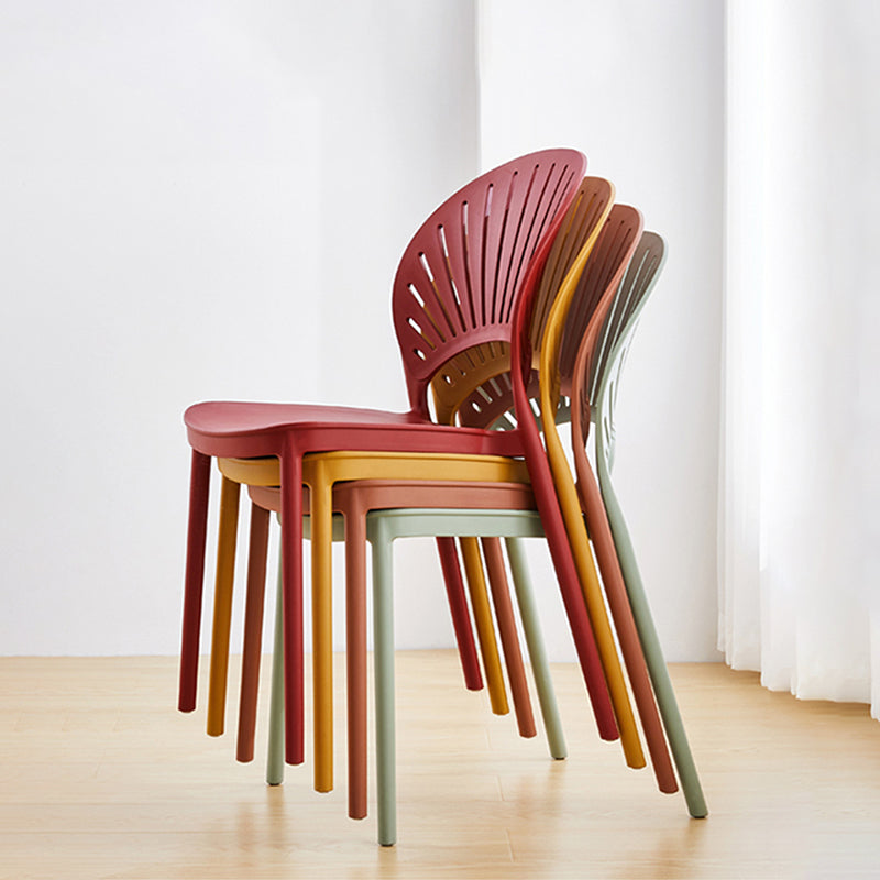 Contemporary Style Dining Plastic Chair Kitchen Open Back Dining Armless Chairs Clearhalo ' kitchen&dining_furn' 'Dining Chairs' 'Dining Tables & Seating' 'dining_chair' 'furn' 'furn_dining_chair' 'Furniture' 'furniture_dining_chair' 'Kitchen & Dining Furniture' 'kitchen' 4468115