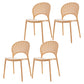 Contemporary Style Dining Plastic Chair Kitchen Open Back Dining Armless Chairs Beige 4 Piece Set Clearhalo ' kitchen&dining_furn' 'Dining Chairs' 'Dining Tables & Seating' 'dining_chair' 'furn' 'furn_dining_chair' 'Furniture' 'furniture_dining_chair' 'Kitchen & Dining Furniture' 'kitchen' 4468122