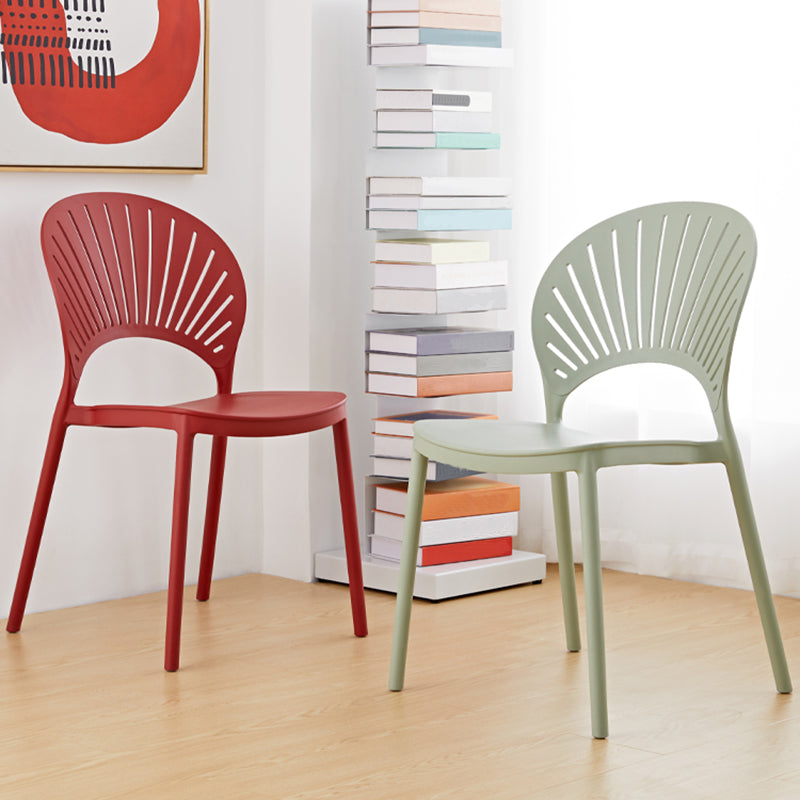 Contemporary Style Dining Plastic Chair Kitchen Open Back Dining Armless Chairs Clearhalo ' kitchen&dining_furn' 'Dining Chairs' 'Dining Tables & Seating' 'dining_chair' 'furn' 'furn_dining_chair' 'Furniture' 'furniture_dining_chair' 'Kitchen & Dining Furniture' 'kitchen' 4468132