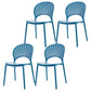 Contemporary Style Dining Plastic Chair Kitchen Open Back Dining Armless Chairs Peacock Blue 4 Piece Set Clearhalo ' kitchen&dining_furn' 'Dining Chairs' 'Dining Tables & Seating' 'dining_chair' 'furn' 'furn_dining_chair' 'Furniture' 'furniture_dining_chair' 'Kitchen & Dining Furniture' 'kitchen' 4468134