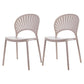 Contemporary Style Dining Plastic Chair Kitchen Open Back Dining Armless Chairs Khaki 2 Piece Set Clearhalo ' kitchen&dining_furn' 'Dining Chairs' 'Dining Tables & Seating' 'dining_chair' 'furn' 'furn_dining_chair' 'Furniture' 'furniture_dining_chair' 'Kitchen & Dining Furniture' 'kitchen' 4468142