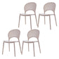 Contemporary Style Dining Plastic Chair Kitchen Open Back Dining Armless Chairs Khaki 4 Piece Set Clearhalo ' kitchen&dining_furn' 'Dining Chairs' 'Dining Tables & Seating' 'dining_chair' 'furn' 'furn_dining_chair' 'Furniture' 'furniture_dining_chair' 'Kitchen & Dining Furniture' 'kitchen' 4468143
