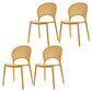 Contemporary Style Dining Plastic Chair Kitchen Open Back Dining Armless Chairs Ginger 4 Piece Set Clearhalo ' kitchen&dining_furn' 'Dining Chairs' 'Dining Tables & Seating' 'dining_chair' 'furn' 'furn_dining_chair' 'Furniture' 'furniture_dining_chair' 'Kitchen & Dining Furniture' 'kitchen' 4468146