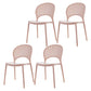 Contemporary Style Dining Plastic Chair Kitchen Open Back Dining Armless Chairs Pink 4 Piece Set Clearhalo ' kitchen&dining_furn' 'Dining Chairs' 'Dining Tables & Seating' 'dining_chair' 'furn' 'furn_dining_chair' 'Furniture' 'furniture_dining_chair' 'Kitchen & Dining Furniture' 'kitchen' 4468152