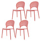 Contemporary Style Dining Plastic Chair Kitchen Open Back Dining Armless Chairs Red 4 Piece Set Clearhalo ' kitchen&dining_furn' 'Dining Chairs' 'Dining Tables & Seating' 'dining_chair' 'furn' 'furn_dining_chair' 'Furniture' 'furniture_dining_chair' 'Kitchen & Dining Furniture' 'kitchen' 4468158