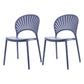 Contemporary Style Dining Plastic Chair Kitchen Open Back Dining Armless Chairs Gray-Blue 2 Piece Set Clearhalo ' kitchen&dining_furn' 'Dining Chairs' 'Dining Tables & Seating' 'dining_chair' 'furn' 'furn_dining_chair' 'Furniture' 'furniture_dining_chair' 'Kitchen & Dining Furniture' 'kitchen' 4468160