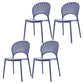 Contemporary Style Dining Plastic Chair Kitchen Open Back Dining Armless Chairs Gray-Blue 4 Piece Set Clearhalo ' kitchen&dining_furn' 'Dining Chairs' 'Dining Tables & Seating' 'dining_chair' 'furn' 'furn_dining_chair' 'Furniture' 'furniture_dining_chair' 'Kitchen & Dining Furniture' 'kitchen' 4468161