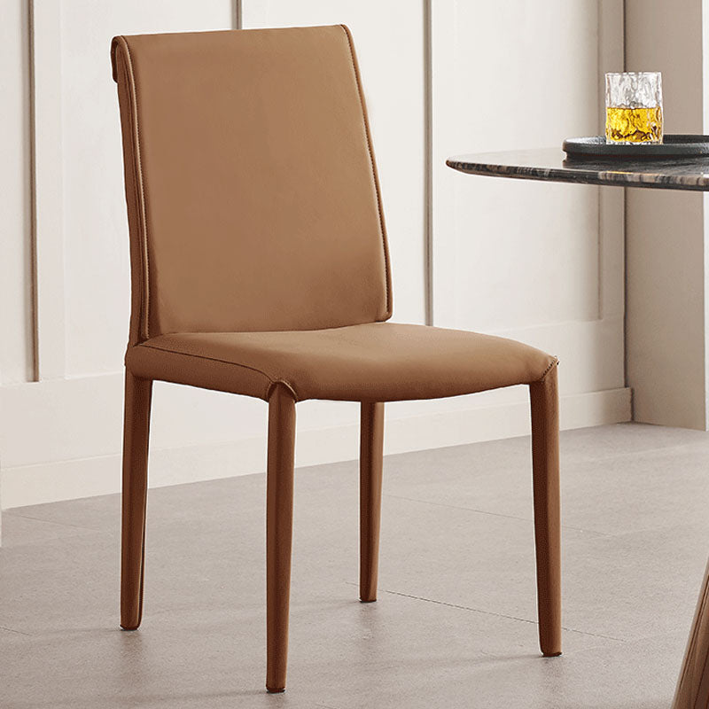 Modern Leather Dining Room Chairs Metal Dining Chairs for Restaurant Use Clearhalo ' kitchen&dining_furn' 'Dining Chairs' 'Dining Tables & Seating' 'dining_chair' 'furn' 'furn_dining_chair' 'Furniture' 'furniture_dining_chair' 'Kitchen & Dining Furniture' 'kitchen' 4468169