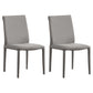 Modern Leather Dining Room Chairs Metal Dining Chairs for Restaurant Use Light Gray 2 Piece Set Clearhalo ' kitchen&dining_furn' 'Dining Chairs' 'Dining Tables & Seating' 'dining_chair' 'furn' 'furn_dining_chair' 'Furniture' 'furniture_dining_chair' 'Kitchen & Dining Furniture' 'kitchen' 4468171