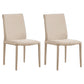 Modern Leather Dining Room Chairs Metal Dining Chairs for Restaurant Use Off-White 2 Piece Set Clearhalo ' kitchen&dining_furn' 'Dining Chairs' 'Dining Tables & Seating' 'dining_chair' 'furn' 'furn_dining_chair' 'Furniture' 'furniture_dining_chair' 'Kitchen & Dining Furniture' 'kitchen' 4468173