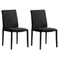 Modern Leather Dining Room Chairs Metal Dining Chairs for Restaurant Use Black 2 Piece Set Clearhalo ' kitchen&dining_furn' 'Dining Chairs' 'Dining Tables & Seating' 'dining_chair' 'furn' 'furn_dining_chair' 'Furniture' 'furniture_dining_chair' 'Kitchen & Dining Furniture' 'kitchen' 4468179