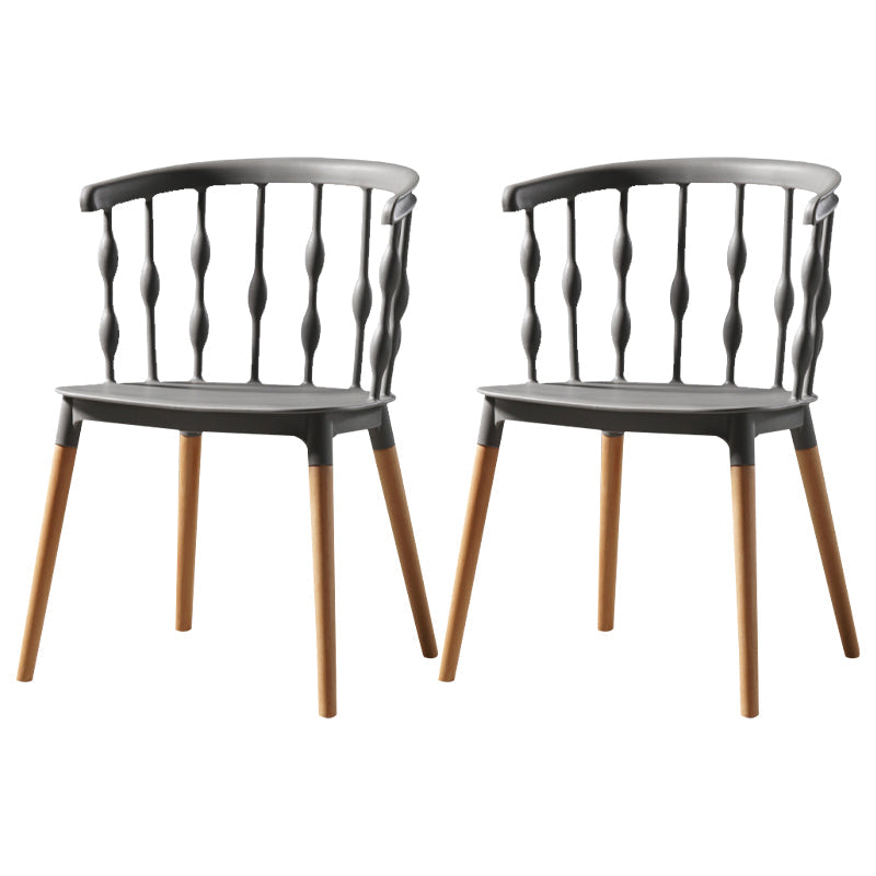 Contemporary Style Dining Wooden Chair Kitchen Wingback Side Arm Chair Grey 2 Piece Set Clearhalo ' kitchen&dining_furn' 'Dining Chairs' 'Dining Tables & Seating' 'dining_chair' 'furn' 'furn_dining_chair' 'Furniture' 'furniture_dining_chair' 'Kitchen & Dining Furniture' 'kitchen' 4468187