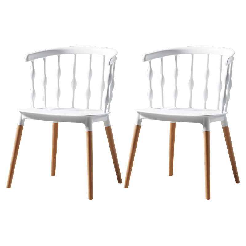 Contemporary Style Dining Wooden Chair Kitchen Wingback Side Arm Chair White 2 Piece Set Clearhalo ' kitchen&dining_furn' 'Dining Chairs' 'Dining Tables & Seating' 'dining_chair' 'furn' 'furn_dining_chair' 'Furniture' 'furniture_dining_chair' 'Kitchen & Dining Furniture' 'kitchen' 4468190