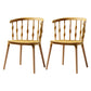 Contemporary Style Dining Wooden Chair Kitchen Wingback Side Arm Chair Ginger 2 Piece Set Clearhalo ' kitchen&dining_furn' 'Dining Chairs' 'Dining Tables & Seating' 'dining_chair' 'furn' 'furn_dining_chair' 'Furniture' 'furniture_dining_chair' 'Kitchen & Dining Furniture' 'kitchen' 4468195