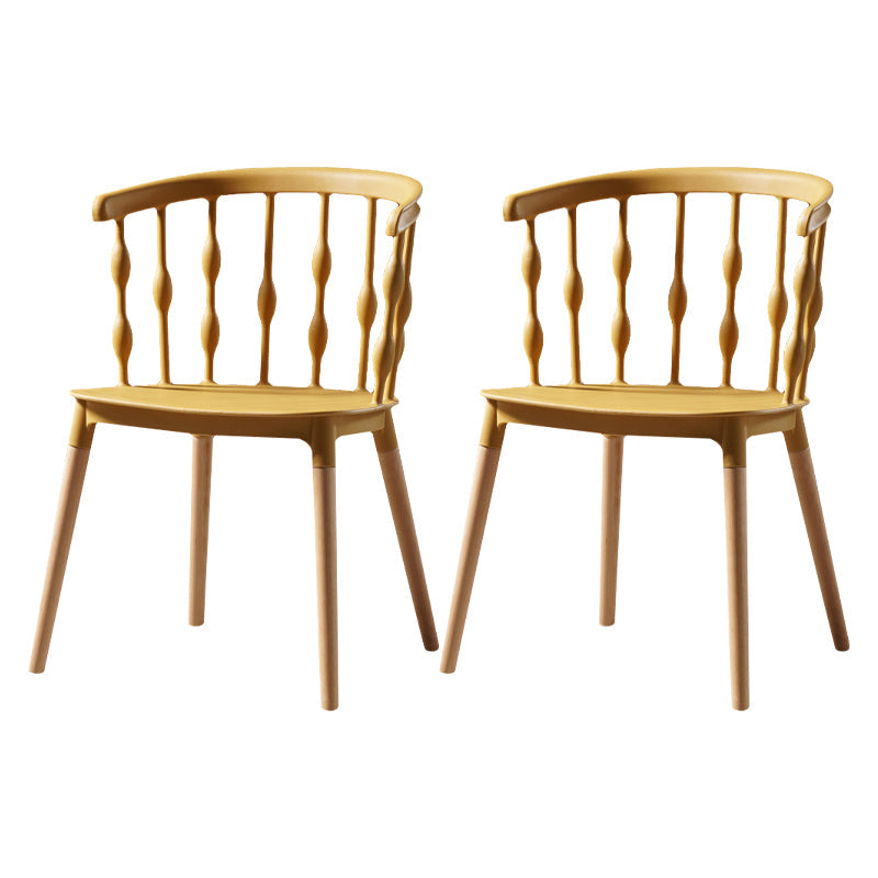 Contemporary Style Dining Wooden Chair Kitchen Wingback Side Arm Chair Ginger 2 Piece Set Clearhalo ' kitchen&dining_furn' 'Dining Chairs' 'Dining Tables & Seating' 'dining_chair' 'furn' 'furn_dining_chair' 'Furniture' 'furniture_dining_chair' 'Kitchen & Dining Furniture' 'kitchen' 4468195