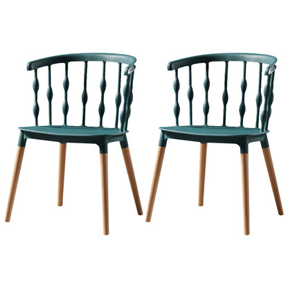 Contemporary Style Dining Wooden Chair Kitchen Wingback Side Arm Chair Navy 2 Piece Set Clearhalo ' kitchen&dining_furn' 'Dining Chairs' 'Dining Tables & Seating' 'dining_chair' 'furn' 'furn_dining_chair' 'Furniture' 'furniture_dining_chair' 'Kitchen & Dining Furniture' 'kitchen' 4468197