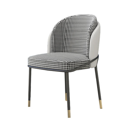 Glam Metal Dining Room Chair Armless Upholstered Dining Chairs for Home Use Grey 1 Piece Clearhalo ' kitchen&dining_furn' 'Dining Chairs' 'Dining Tables & Seating' 'dining_chair' 'furn' 'furn_dining_chair' 'Furniture' 'furniture_dining_chair' 'Kitchen & Dining Furniture' 'kitchen' 4468205