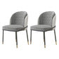 Glam Metal Dining Room Chair Armless Upholstered Dining Chairs for Home Use Grey 2 Piece Set Clearhalo ' kitchen&dining_furn' 'Dining Chairs' 'Dining Tables & Seating' 'dining_chair' 'furn' 'furn_dining_chair' 'Furniture' 'furniture_dining_chair' 'Kitchen & Dining Furniture' 'kitchen' 4468207