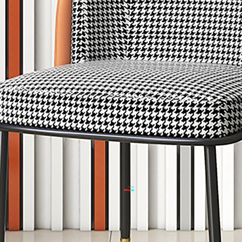 Glam Metal Dining Room Chair Armless Upholstered Dining Chairs for Home Use Clearhalo ' kitchen&dining_furn' 'Dining Chairs' 'Dining Tables & Seating' 'dining_chair' 'furn' 'furn_dining_chair' 'Furniture' 'furniture_dining_chair' 'Kitchen & Dining Furniture' 'kitchen' 4468214