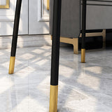 Glam Metal Dining Room Chair Armless Upholstered Dining Chairs for Home Use Clearhalo ' kitchen&dining_furn' 'Dining Chairs' 'Dining Tables & Seating' 'dining_chair' 'furn' 'furn_dining_chair' 'Furniture' 'furniture_dining_chair' 'Kitchen & Dining Furniture' 'kitchen' 4468219