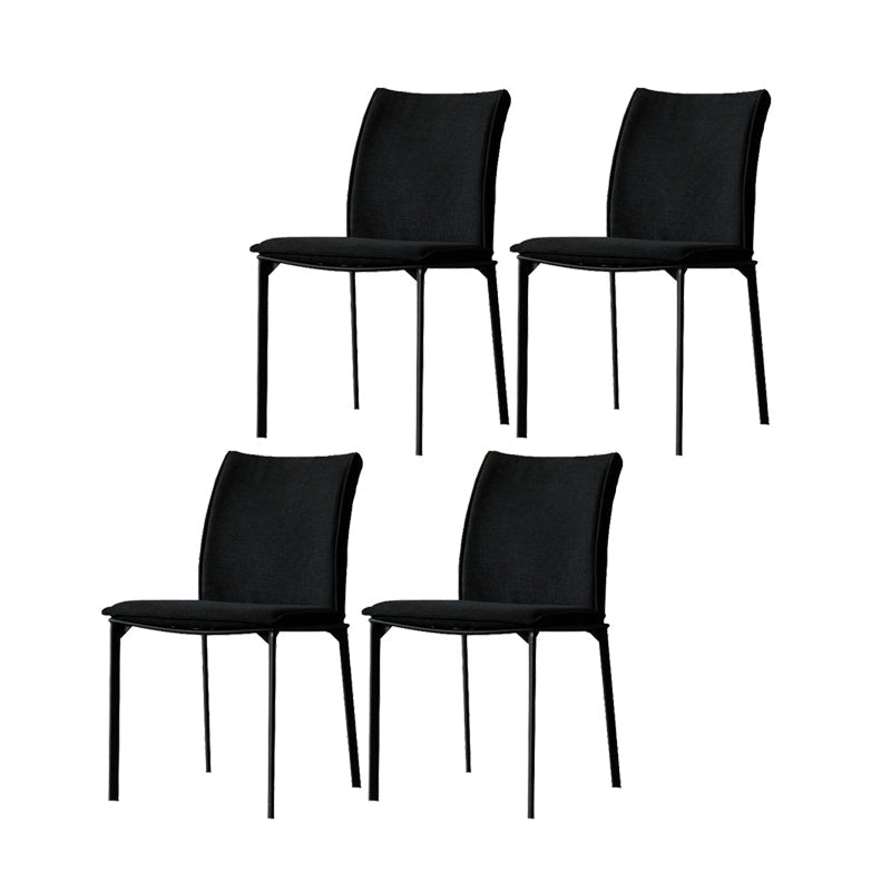 Modern Style Dining Chair Metal Dining Armless Side Chairs for Kitchen Black 4 Piece Set Clearhalo ' kitchen&dining_furn' 'Dining Chairs' 'Dining Tables & Seating' 'dining_chair' 'furn' 'furn_dining_chair' 'Furniture' 'furniture_dining_chair' 'Kitchen & Dining Furniture' 'kitchen' 4468236